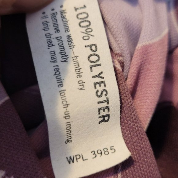 Vintage Dress Floral Polyester Purple Belted Long Sleeve Medium Damon Fashion 70 - Picture 10 of 10